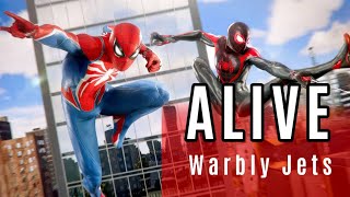 Marvels SpiderMan 2 Opening scene but with Alive  Warbly Jets [upl. by Yntrok]