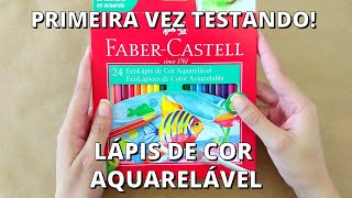 LÁPIS de COR AQUARELÁVEL FaberCastell 24 Cores [upl. by Bijan107]