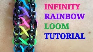 INFINITY Loom Bracelet Tutorial Rainbow Loom l JasmineStarler [upl. by Lewert]