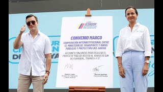 GOBIERNO ENTREGA LA OBRA DEL QUINTO PUENTE DE GUAYAQUIL A LA PREFECTURA DEL GUAYAS [upl. by Giffard]