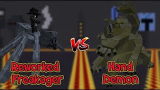 Reworked Freakager vs Hand Demon  Minecraft Mob Battle [upl. by Ferreby832]