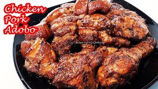 THE EASIEST CHICKEN PORK ADOBONG TUYO RECIPE  REDUCED CHICKEN PORK ADOBO [upl. by Eytteb]