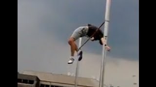 Hochsprung Slow Motion Leichtathletik Track amp Field High Jump Fosburyflop Zeitlupe [upl. by Blanche]