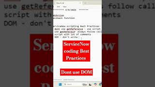 ServiceNow Scripting Best Practices  Dont use DOM in client script servicenow skfacts [upl. by Fritzsche]