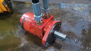 Testing 200cc Gerotor Hydraulic Motor Shaft Rotation at 1000 psi [upl. by Lesser]