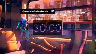 Lofi Productive House Majestic Coding Mix 30 Minute Timer 🎵 🎧  Animated with Python 🐍 [upl. by Oliric]