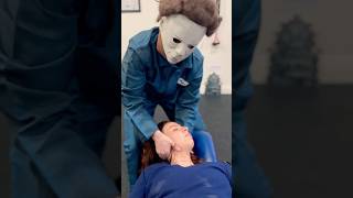 Michael Myers Cracking Necks and Snapping Spines shorts chiropractor crackingbones michaelmyers [upl. by Adaiha]