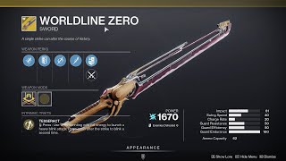 HOW TO GET WORLDLINE ZERO  DESTINY 2 [upl. by Christine]