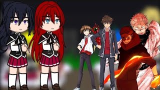 higschool dxd react to sukuna ryomen amp gojo  issei as sukuna ryomen [upl. by Enreval]