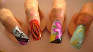 VOTE 4 TUTORIAL  20 Hand Painted Nail Art Designs [upl. by Carrillo]