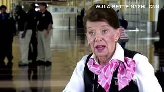 Senior flight attendant celebrates 60 years [upl. by Ennaerb559]