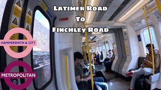 LONDON UNDERGROUND FIRST PERSON JOURNEY  Latimer Road to Finchley Road [upl. by Hazlip]