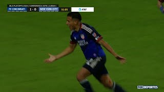 🥳 GOL DE ASAD  FC Cincinnati 10 NYCFC  Playoffs  MLS 2024 [upl. by Lalaj286]