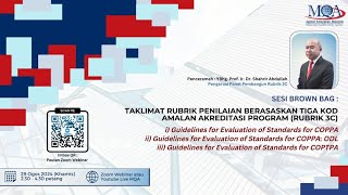 TAKLIMAT RUBRIK PENILAIAN BERASASKAN TIGA KOD AMALAN AKREDITASI PROGRAM RUBRIK 3C [upl. by Troyes]