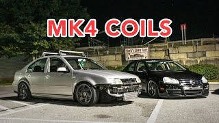 Installing Coilovers on a MK4 Jetta [upl. by Celesta582]