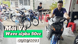 Wave alpha 50cc Detech về thêm lô mới  giá bán 0110 tại CH Mai Duyên Khải Phạm xe50cc hocsinh [upl. by Neiv732]