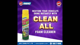 Restore Your Vehicles Shine Instantly with AIPL ABRO Clean All Foam Cleaner [upl. by Irpak]