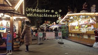 Offenbach Christmas Market night view Germany 2021 [upl. by Nonnahs]