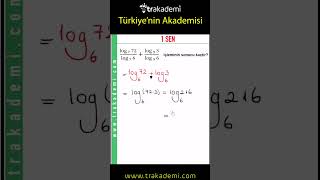 Logaritma Kuralları Soru Çözümü logaritma aytmatematik logaritmakuralları [upl. by Scever]