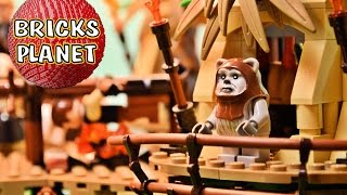 Ewok Village 10236 LEGO Star Wars  Review Stop Motion TimeLapse Build [upl. by Ahilam]