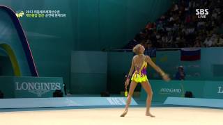 130830세계선수권 대회 개인종합 결선 38 쿠드랍체바 4R곤봉 Yana Kudryavtseva clubs Individual Final [upl. by Kevyn]