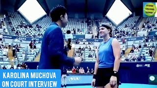 KAROLINA MUCHOVAON COURT INTERVIEWCHINA OPEN 2024 [upl. by Ardnassac566]