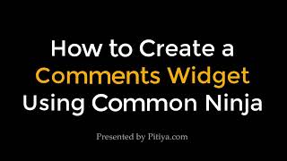 How to Create a Comments Widget for Your Website [upl. by Muraida]