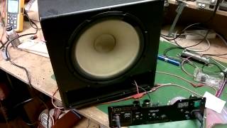 Test versterker REL subwoofer [upl. by Aicilihp]