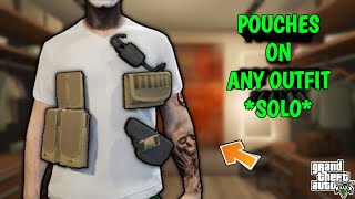 POUCHES ON ANY OUTFIT GLITCH SOLO  GTA 5 ONLINE [upl. by Nitsed]