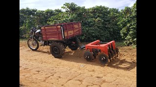 triciclo agrícola da jc com grade aradora [upl. by Tonkin]