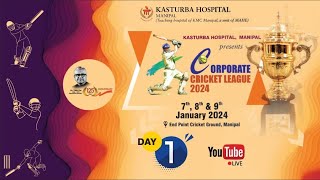 Kasturba Hospital Manipal presents Corporate Cricket League  2024  Day 01 [upl. by Anahgem]