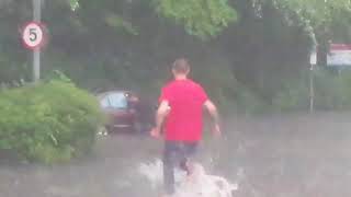 Car Rescued From Submerging in Flood Water  9901422 [upl. by Ahsei]