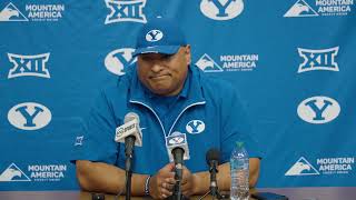 Kalani Sitake  BYU Football  Postgame  Wyoming  September 14 2024 [upl. by Ashwell]