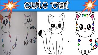 cats drawingbeautiful drawings drawing tutorial for kids easy dràwing  pencil drawings [upl. by Carole]