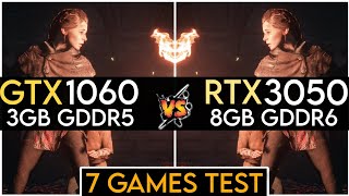 GTX 1060 3GB Vs RTX 3050  Test In 7 Games  Big Difference [upl. by Dlorad987]