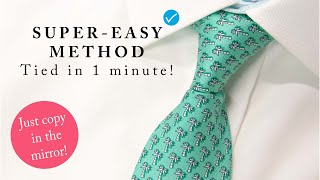 How to tie a tie  VERY simple and easy tie knot for beginners [upl. by Annoved712]