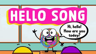 Hi Hello Song Greeting Song for Kids  Preschool Songs  A Little SPOT [upl. by Foskett]