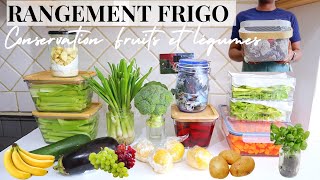 ORGANISATION FRIGO  ASTUCES POUR CONSERVER SES FRUITS ET LÉGUMES PLUS LONGTEMPS💫RÉDUIRE LES DÉCHETS [upl. by Leitman713]