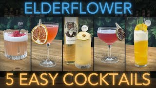 5 Easy ELDERFLOWER Cocktails you Can Make Yourself [upl. by Ordnasil386]