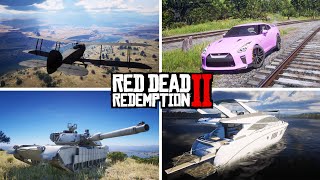 Red Dead Redemption 2 Ultimate Vehicle Pack amp Funny Moments [upl. by Cleodal563]