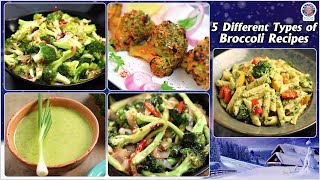 5 Tasty Broccoli Recipes to Try  Different Types of Broccoli Recipes  Broccoli ki Sabji ki Recipe [upl. by Adlihtam]