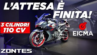 NUOVA ZONTES 703 RR  SPORTIVA 3 CILINDRI 110 CAVALLI NOVITÀ EICMA 2023 [upl. by Errick]