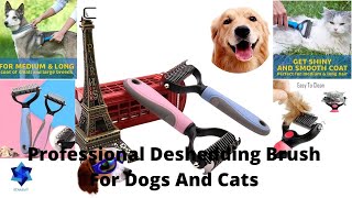 Professional Deshedding Brush For Dogs And Cats [upl. by Atirahc]