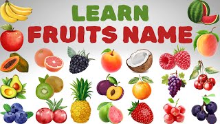 Fruits Vocabulary ll 25 Common Fruits Name In English With Videos ll List of Common Fruits fruits [upl. by Darahs]