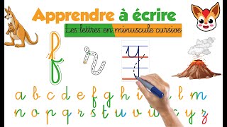 Apprendre à écrire les lettres de lalphabet en minuscule cursive quotaquot à quotzquot en 3 étapes quotBy FINKYquot [upl. by Llerrem]