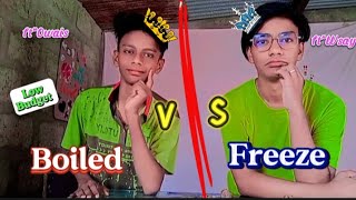 Extreme Boiled Vs Freeze 🥶🤮 Food Challenge viral Wasay Rehman 😊♥️ [upl. by Grossman170]