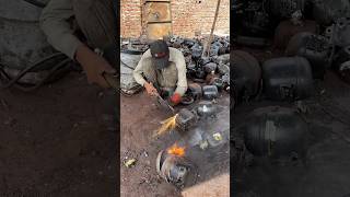 Bulk Quantity Compressor Cutting System amazing compressor bulk system recycle viralvideo [upl. by Cigam553]