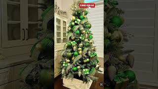 green Christmas decoration ideas for 2024 🎄  interiordesigner decoraciónnavideña navidad home [upl. by Borroff]