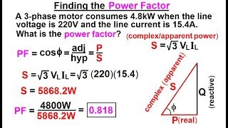 Electrical Engineering Ch 13 3 Phase Circuit 40 of 53 How to Find the Power Factor [upl. by Etnuaed]