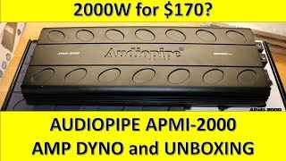 2000W RMS for 170 Audiopipe APMI2000 Amp Dyno amp Unboxing [upl. by Uta292]